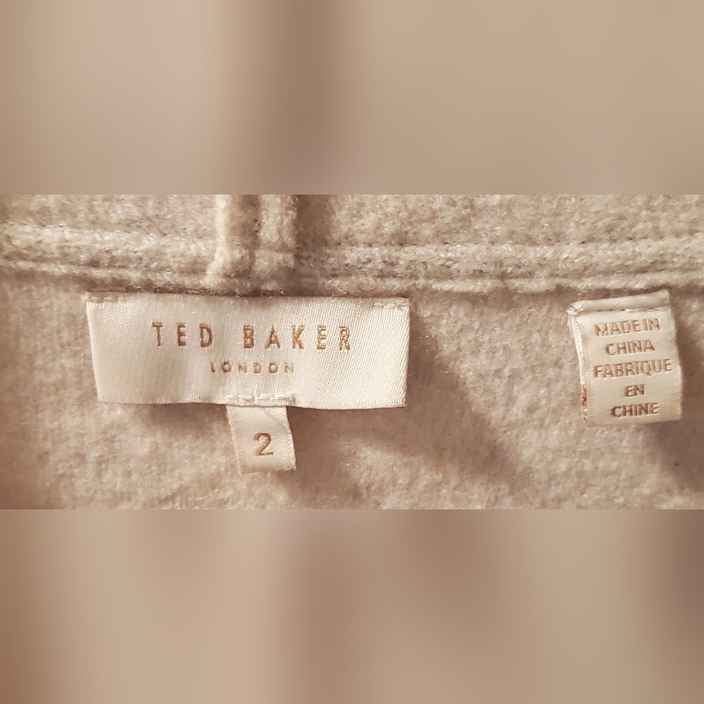 Ted Baker Hazie Boiled Wool Wrap Leather Trim - Picture 10 of 16